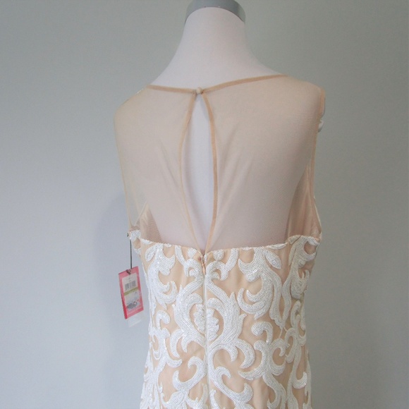 Vince Camuto Cream and White Midi Dress - Picture 7 of 8